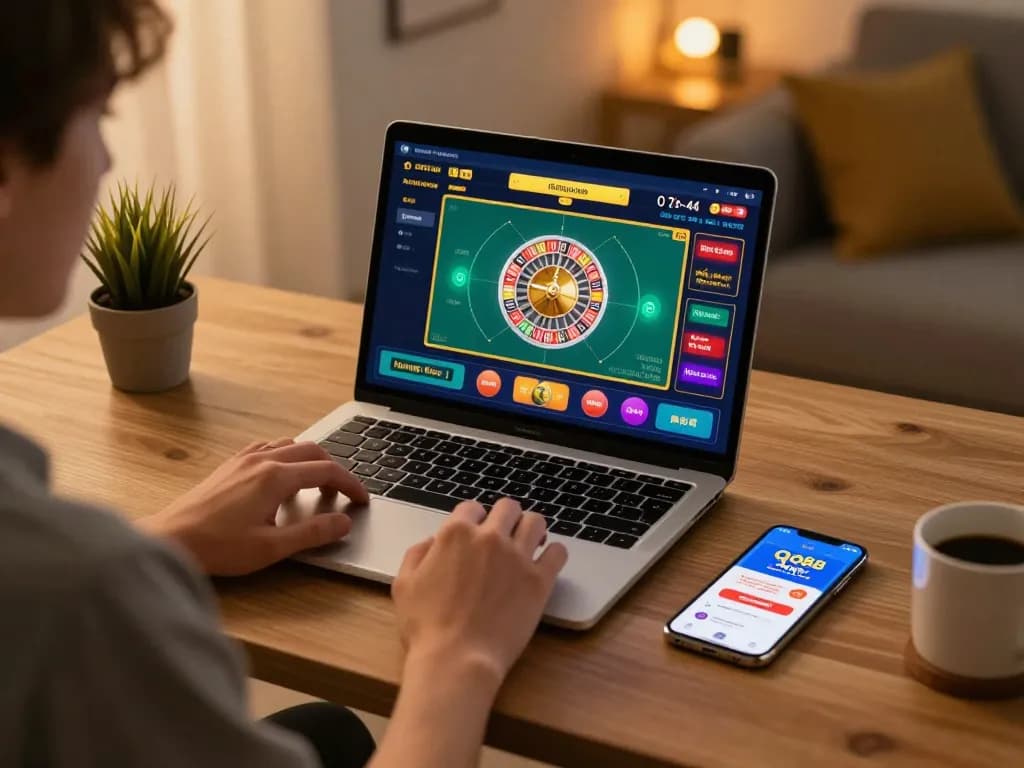 Engage with the qq88 link mới on an online casino interface, maximizing your gaming experience.