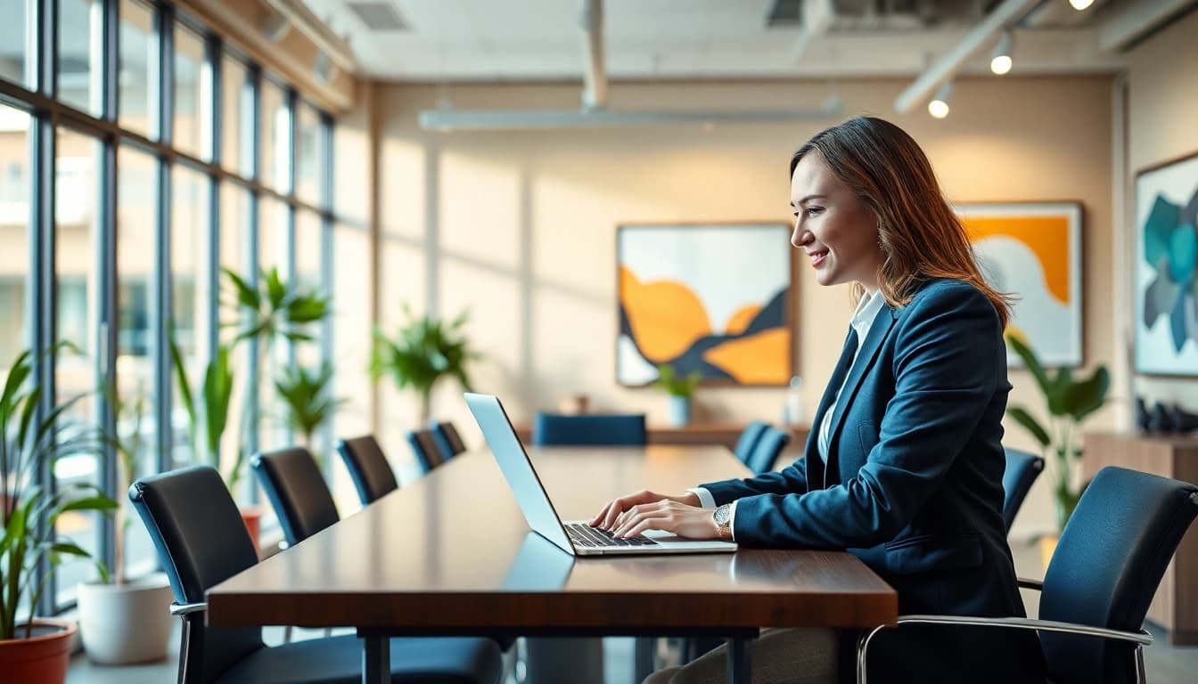 Professioneller Headhunter Executive Search bei der Arbeit, Bewerberunterlagen analysierend.