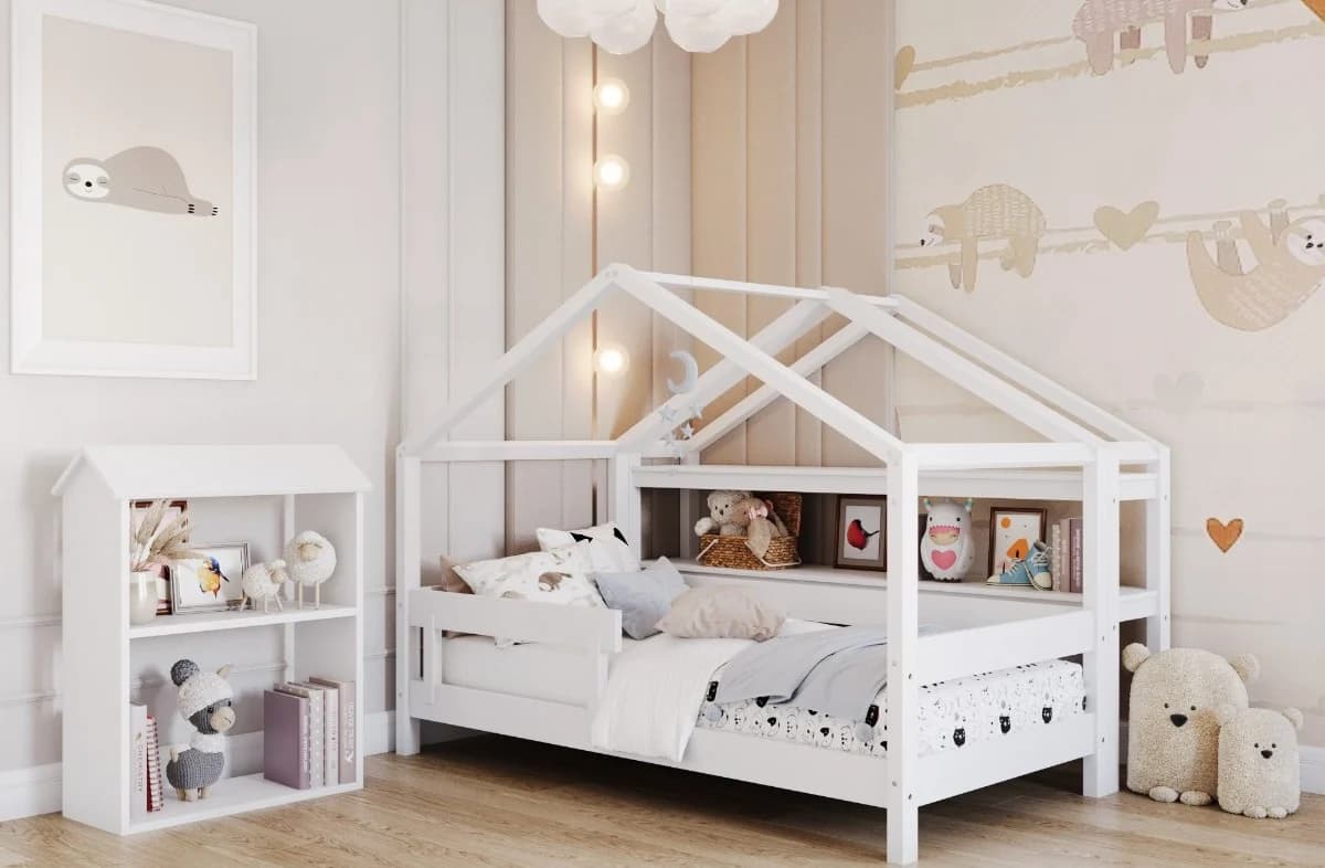 Platz sparen leicht gemacht mit dem Hausbett 120x200 und extra Stauraum