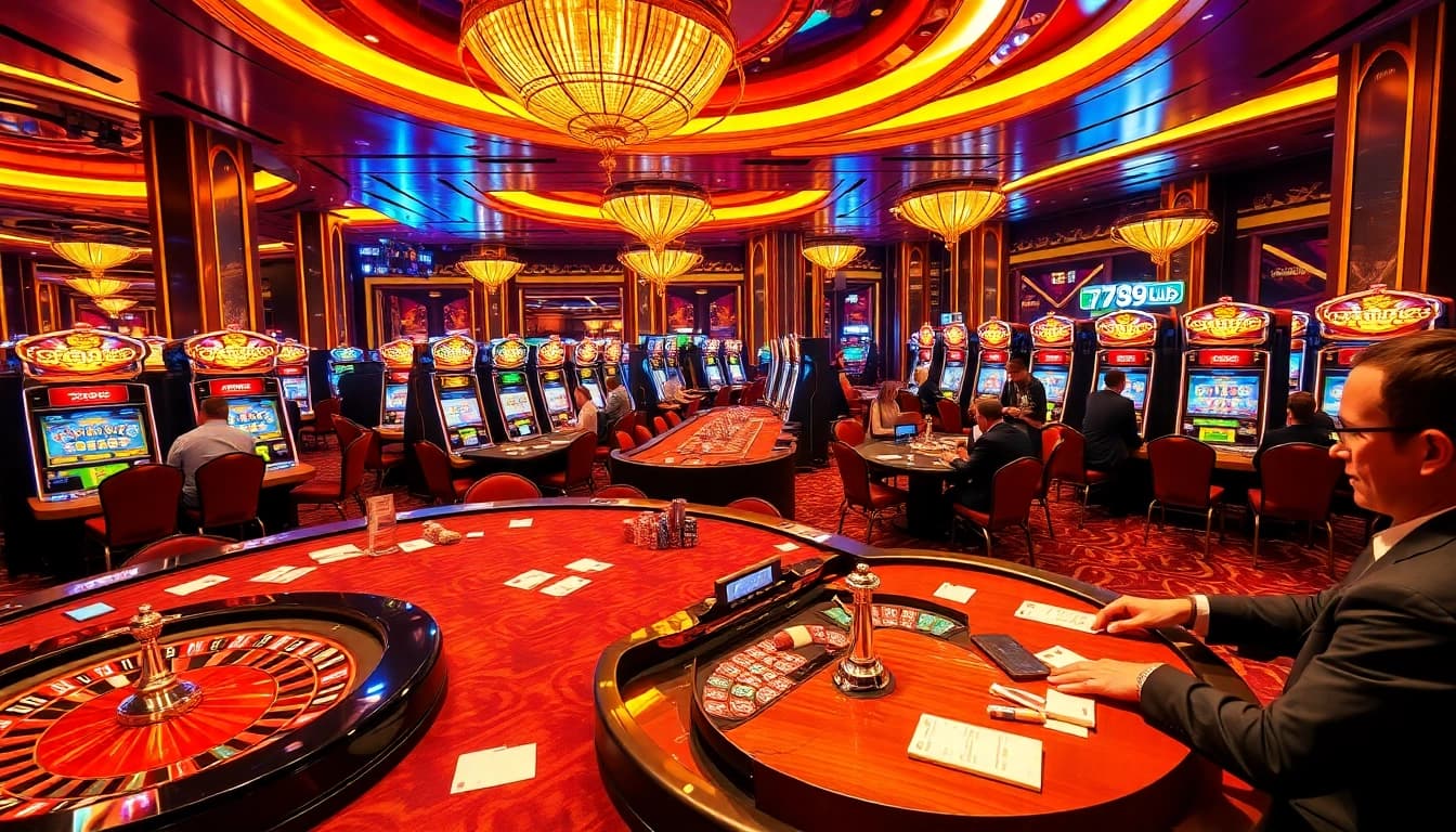 Engaged players enjoying a thrilling casino experience at 789club with dynamic games and vibrant atmosphere.