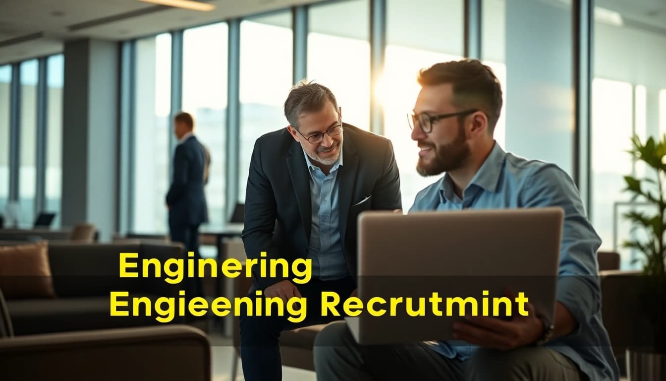 Headhunter Ingenieure beraten Ingenieure in einem modernen Büro über Karrierechancen.