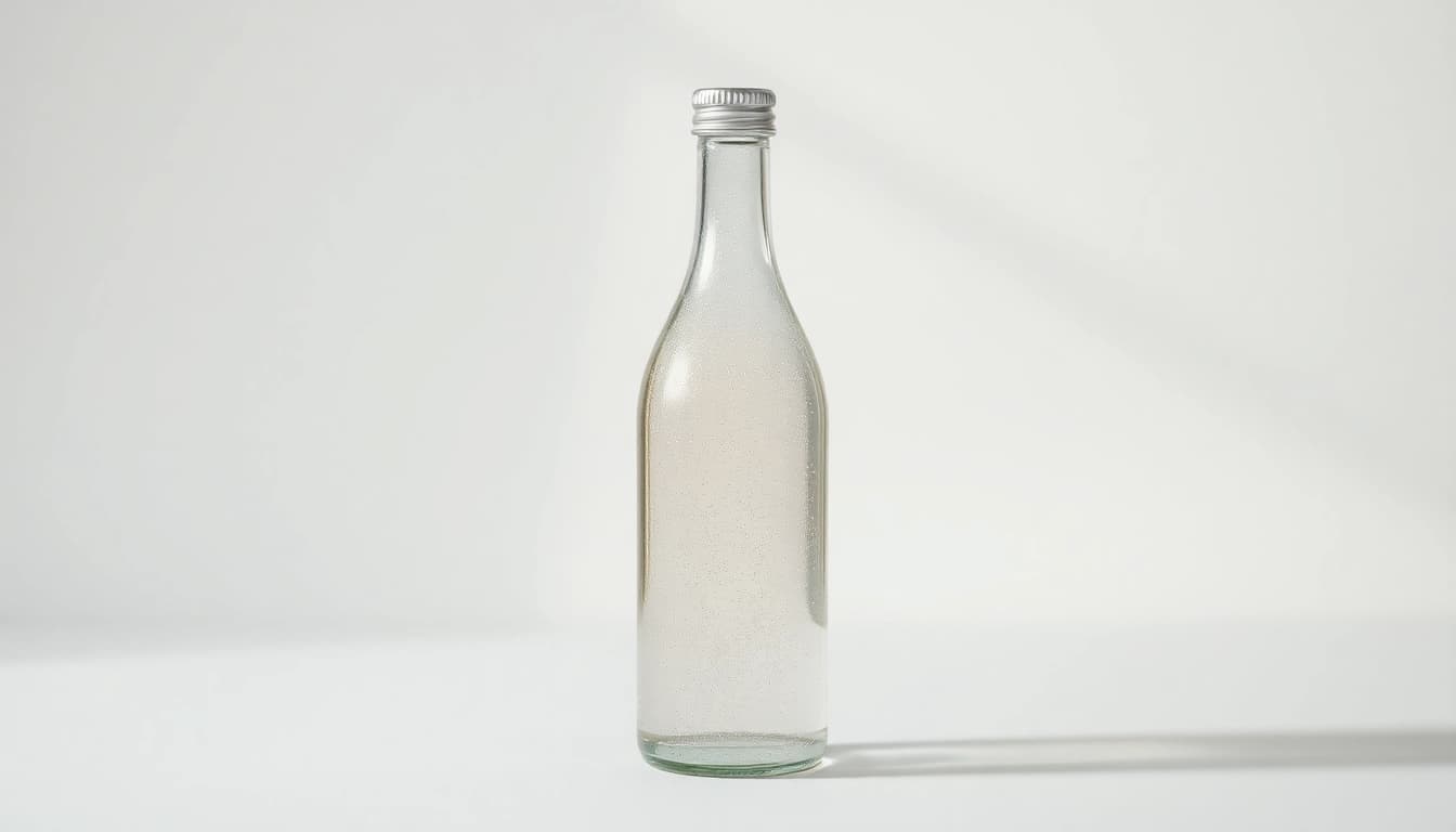 Kolloidales Silber kaufen: Hochwertige Flasche mit Silberpartikeln auf hellem Hintergrund