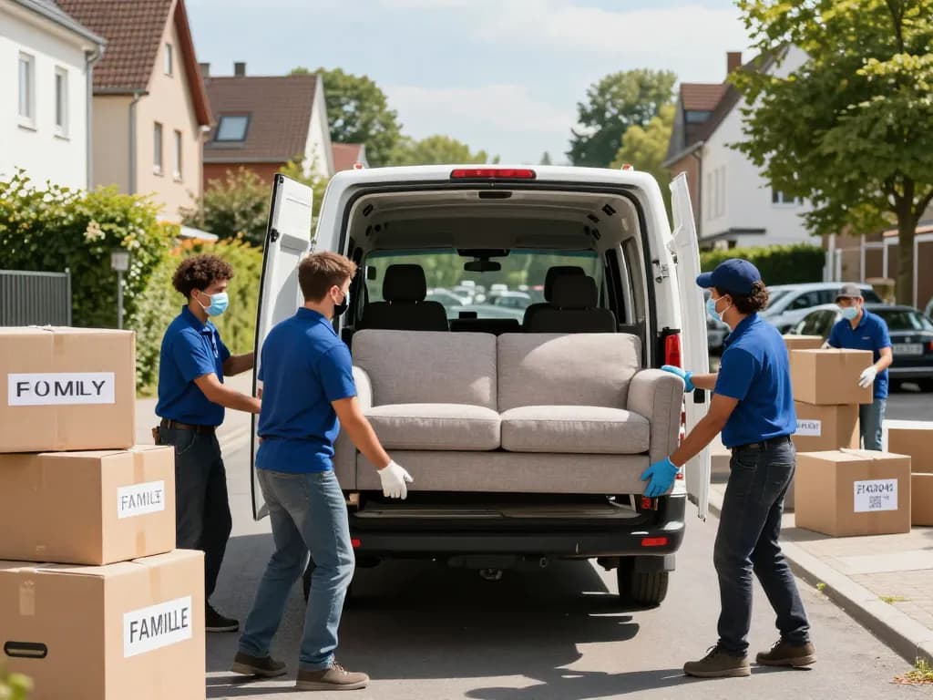 Zuverlässiges Umzugsunternehmen Hannover-Team, das einen stressfreien Umzug mit Professionalität und Teamarbeit durchführt.