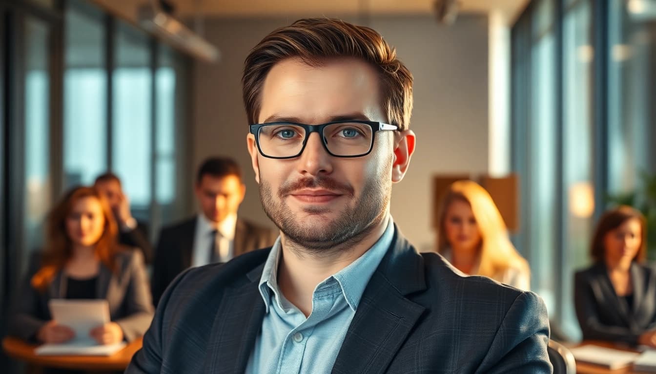 Headhunter analysiert Lebensläufe, um die besten Kandidaten für Unternehmen zu finden.