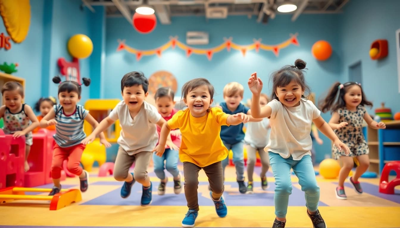 Bewegungsspiele fuer Kinder, aktiv und froehlich, mehr dazu lesen ueber drinnen Spielideen.