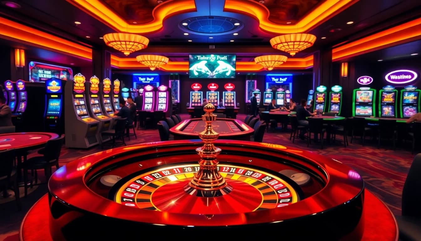 Engage with the lively atmosphere of gambling at https://siu88.best/, featuring roulette and poker action with vibrant chips.
