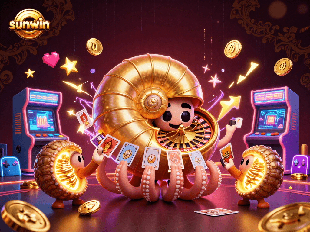 Engage in thrilling gameplay across sunwin's vibrant casino, featuring dynamic 3D elements.
