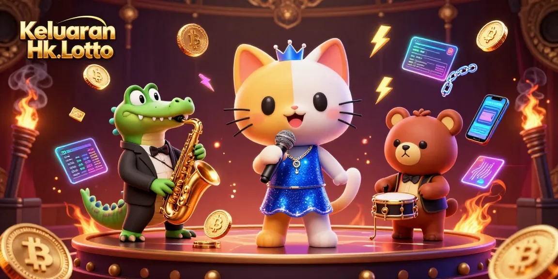 Keluaran Hk Lotto highlights engaging lottery results in a vibrant 3D casino scene with animated characters and dynamic visuals.