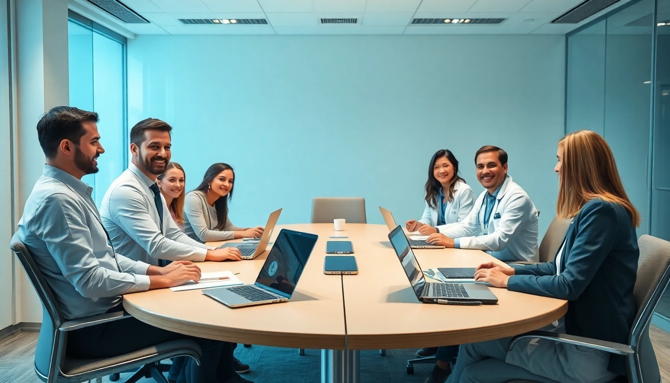 Professionelles Team von Headhuntern Ärzte bei der Arbeit in einem modernen Büro.