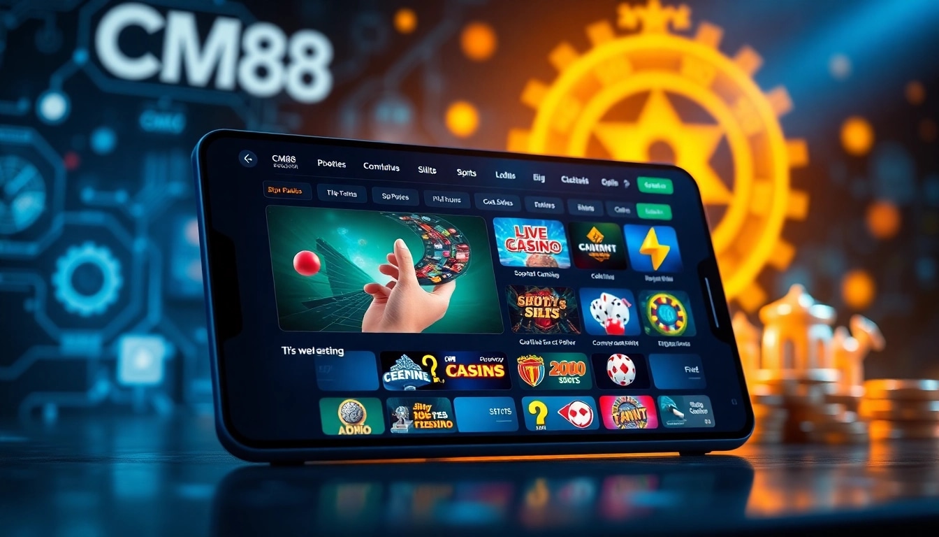 Dynamic online betting interface for CM88 showcasing excitement and reliability.