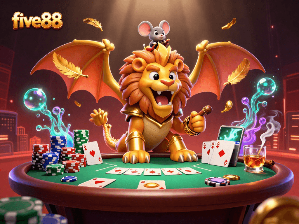 Experience the thrill of five88 as a powerful chimera dominates the gambling arena.