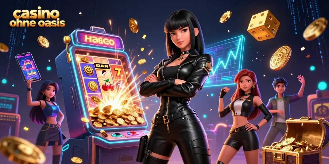 Experience enticing gameplay in a casino ohne oasis, featuring dynamic slot machines and crypto elements.