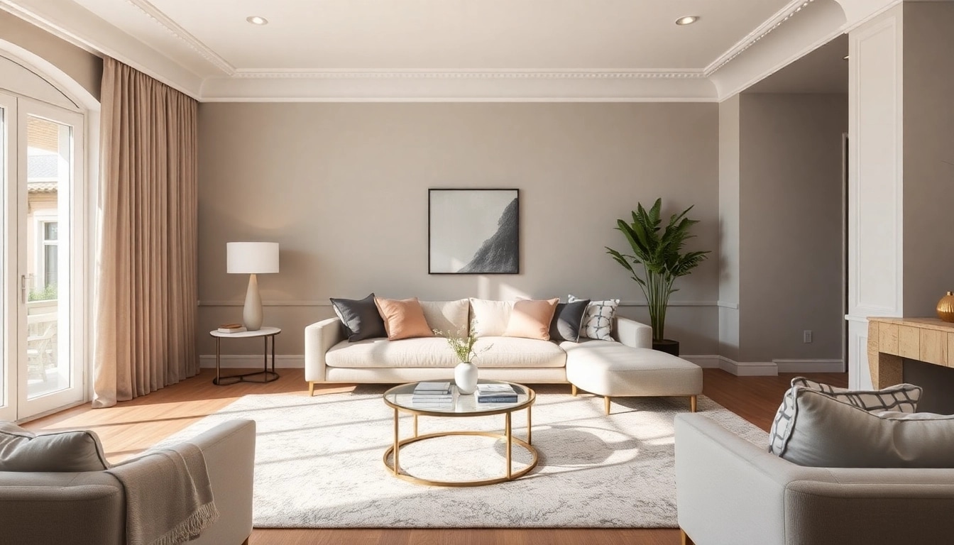 Home Staging Immobilienmakler Chiemsee: stilvoller Wohnraum mit eleganten Möbeln ansprechend inszeniert.