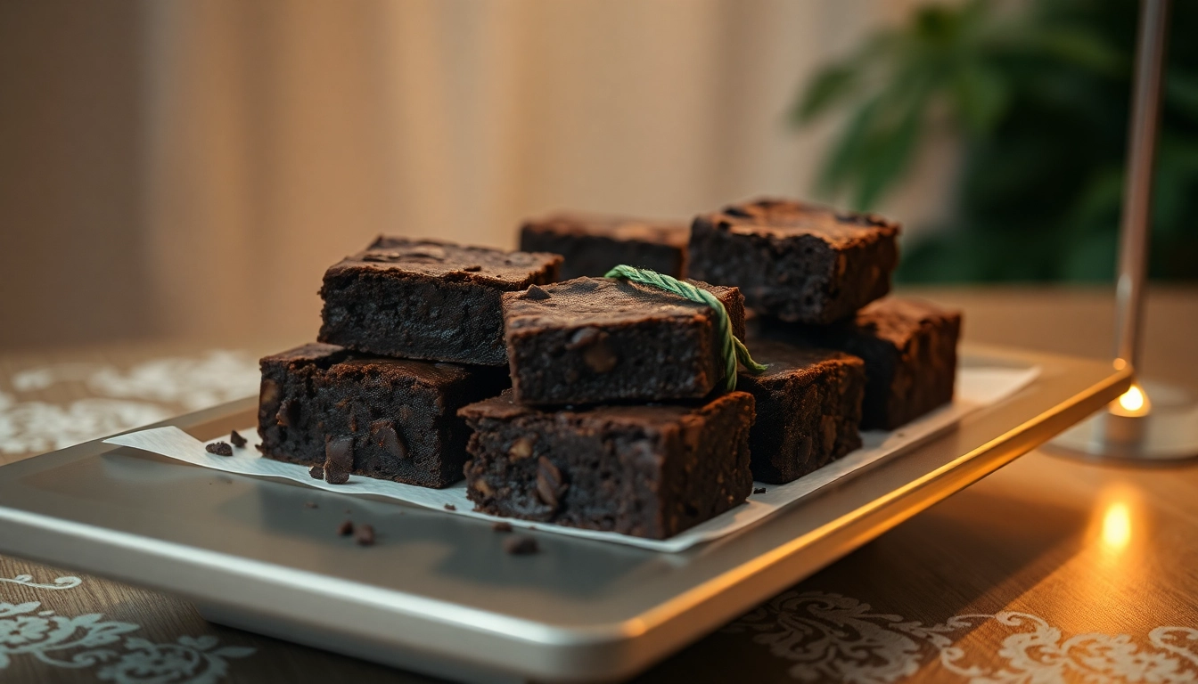 Genießen Sie köstliche Weed Brownies, reich an Schokolade und perfekt für jeden Cannabis-Liebhaber.