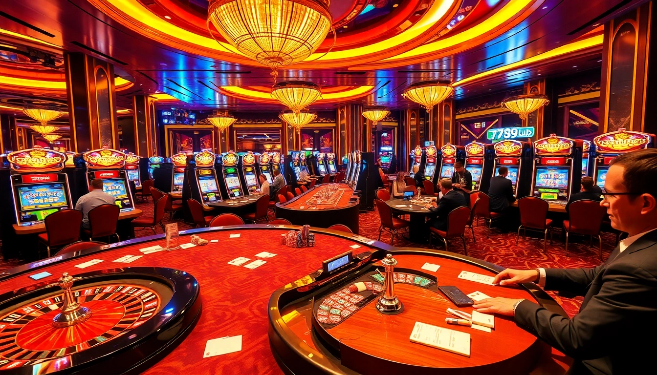Engaged players enjoying a thrilling casino experience at 789club with dynamic games and vibrant atmosphere.