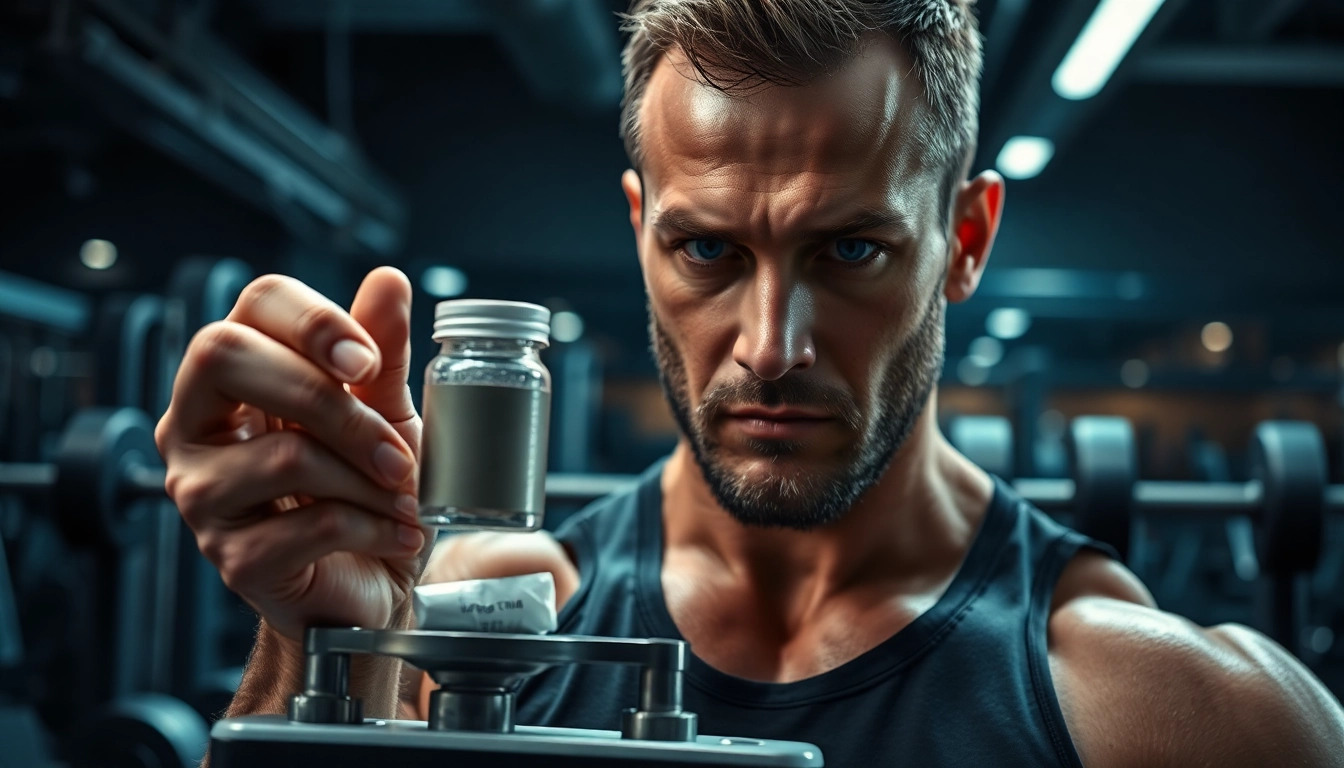 Der aktuelle trenbolon preis wird von einem Fitness-Coach in einem modernen Fitnessstudio abgewogen.