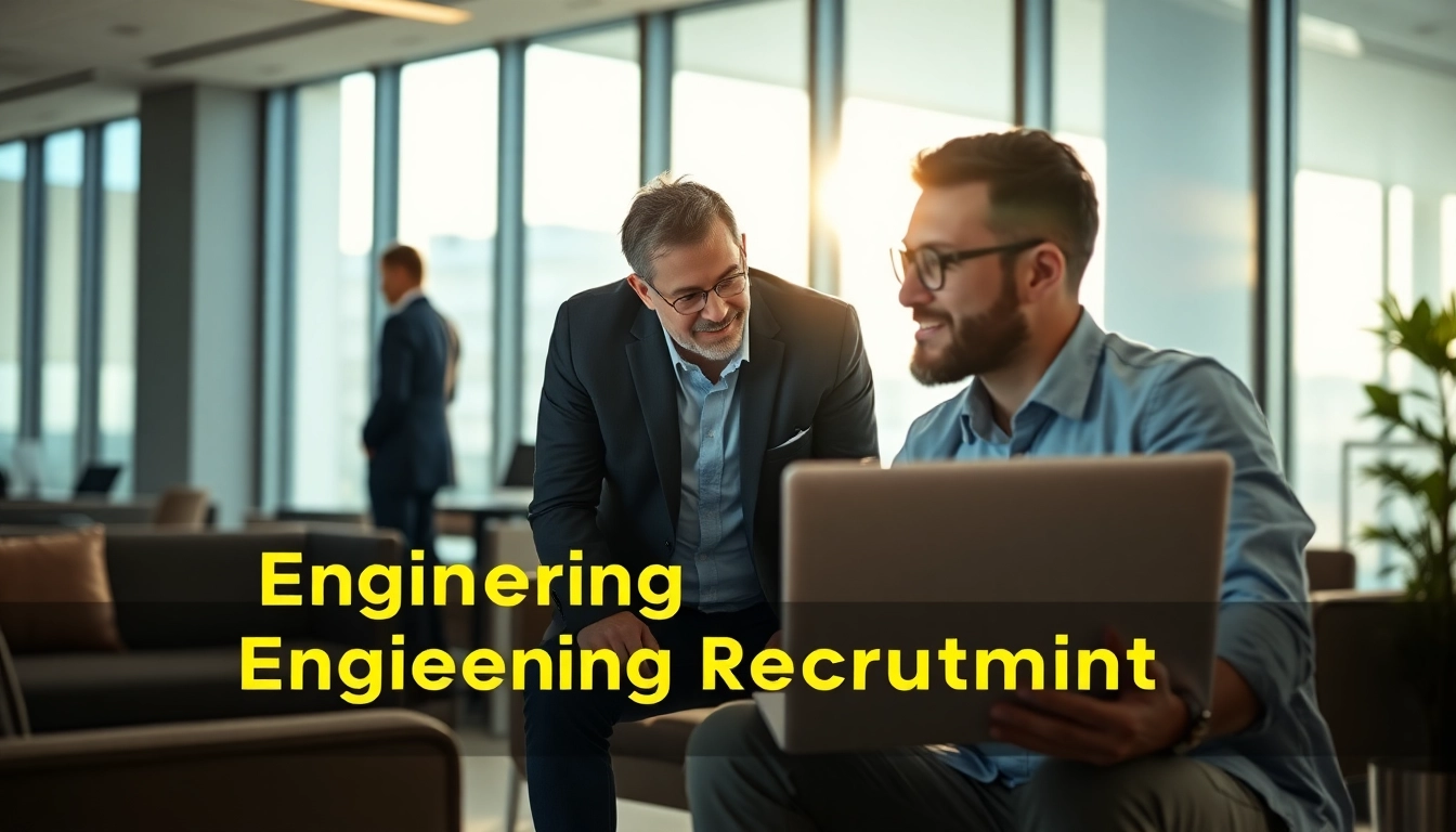 Headhunter Ingenieure beraten Ingenieure in einem modernen Büro über Karrierechancen.