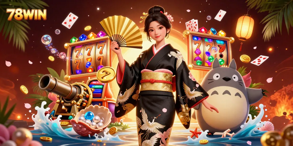 Play thrilling games at 78WIN with an enchanting scene of excitement and rich casino elements.