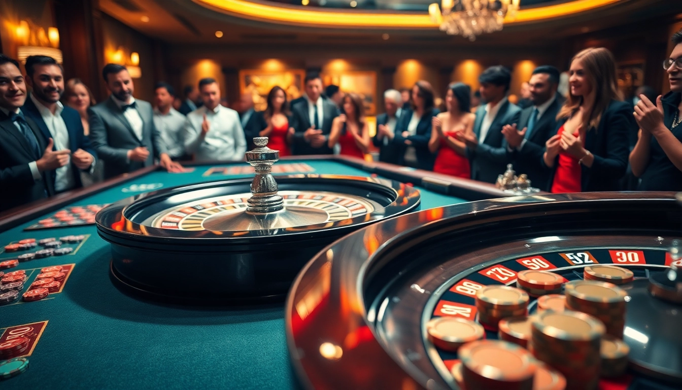 Spannende Spielsituation auf casinospielen.de mit Roulettetisch und Spielern im Fokus.