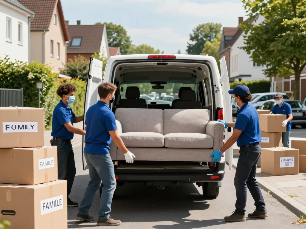 Zuverlässiges Umzugsunternehmen Hannover-Team, das einen stressfreien Umzug mit Professionalität und Teamarbeit durchführt.