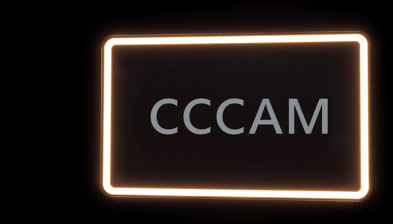 Interaktive Darstellung einer CCcam-Benutzeroberfläche, die ein digitales Streaming Erlebnis beschreibt.
