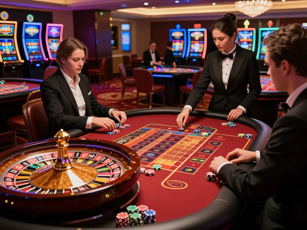 Players strategically betting at F168's roulette table in a luxurious casino setting.