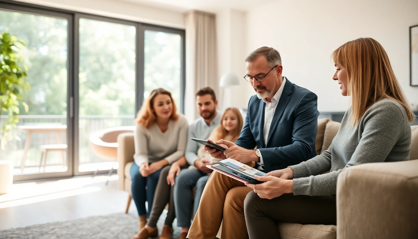 Immobilienmakler Frankfurt Riedberg berät Familie in modernem Zuhause.
