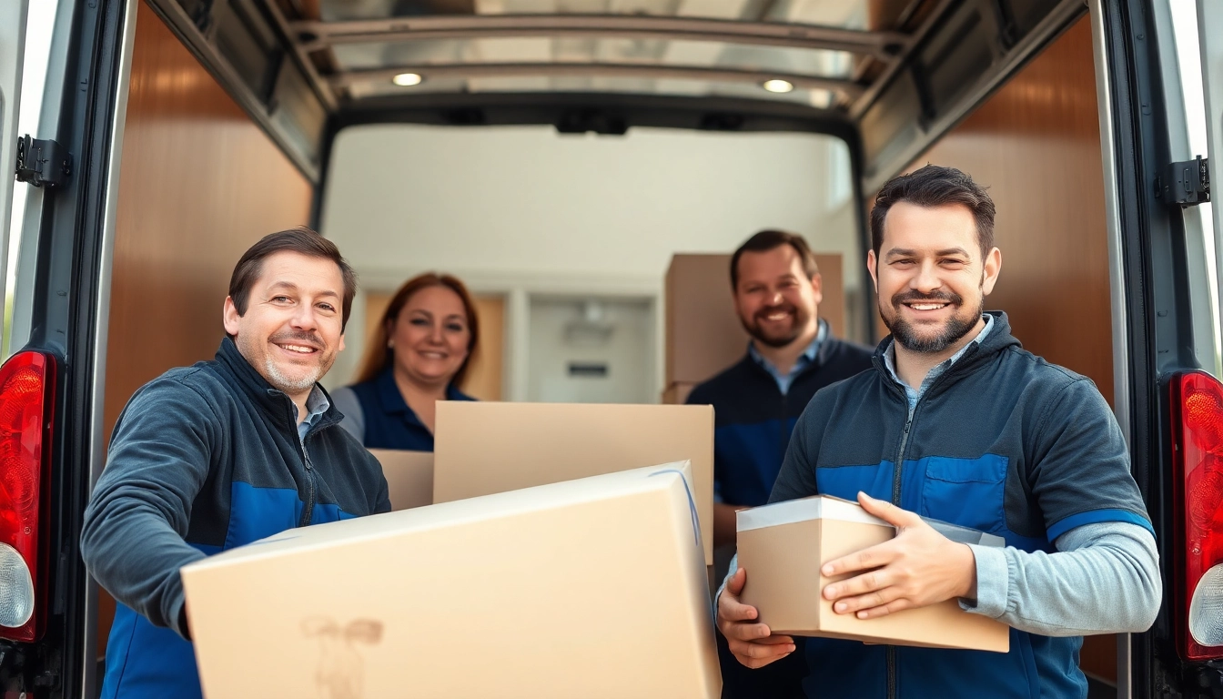 Umzugsunternehmen Saarbrücken – Professionelle Helfer laden Möbel in ein modernes Umzugsfahrzeug.