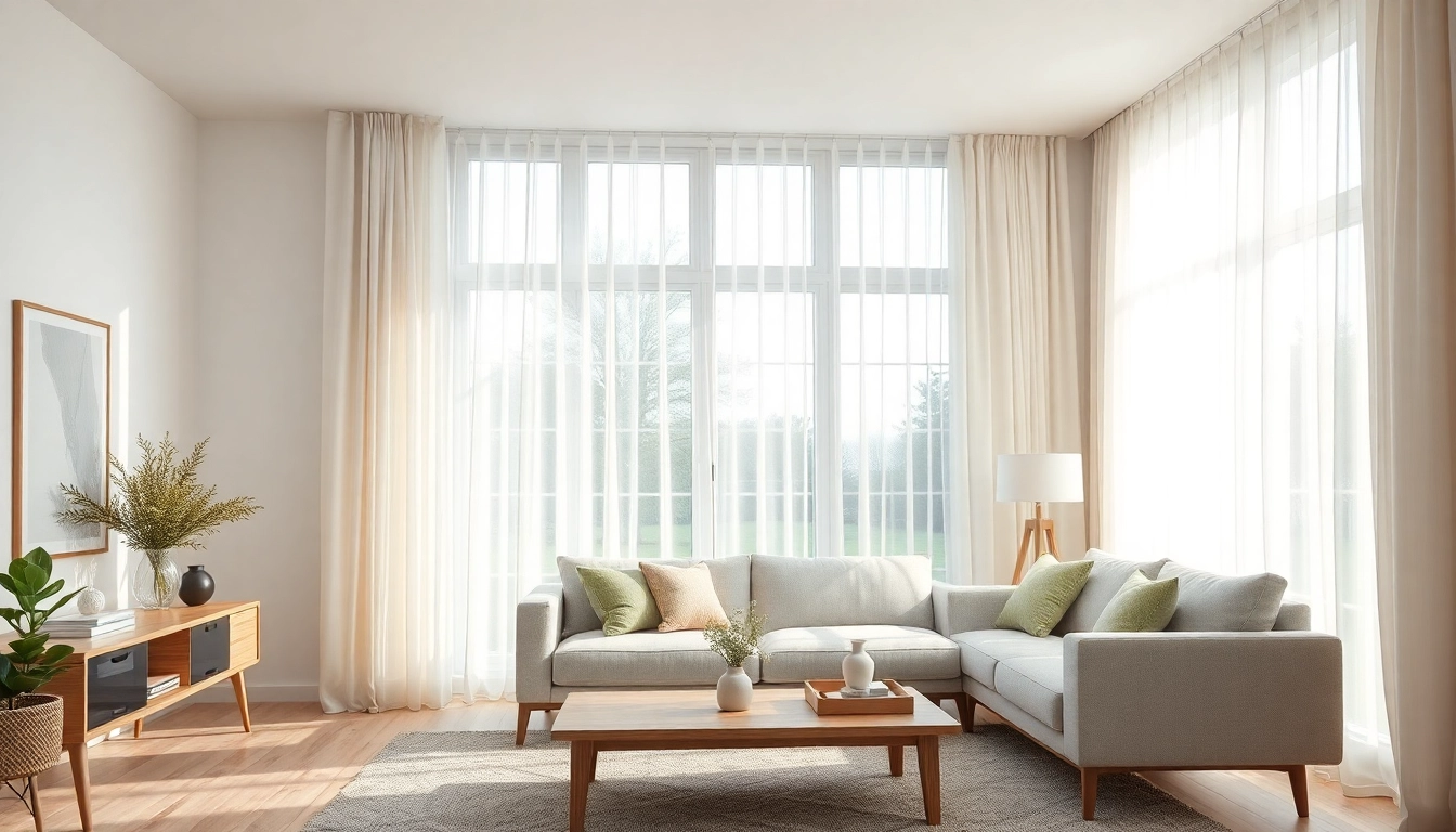 Plissee auf Maß in einem modernen Wohnzimmer mit sanften Lichtverhältnissen und eleganter Dekoration.
