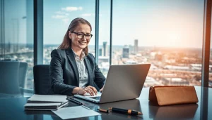 Headhunter Braunschweig: Professioneller Headhunter arbeitet im modernen Büro, um talentierte Führungskräfte zu rekrutieren.