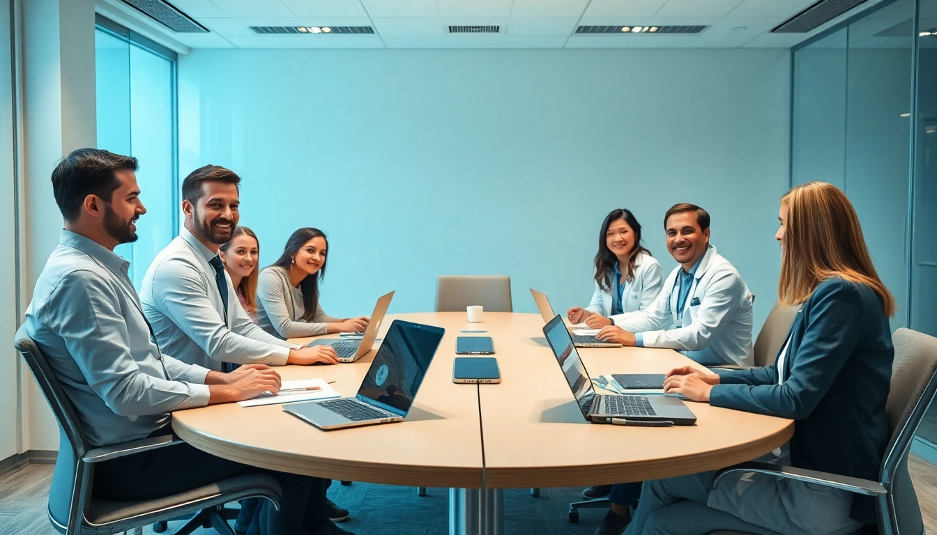 Professionelles Team von Headhuntern Ärzte bei der Arbeit in einem modernen Büro.