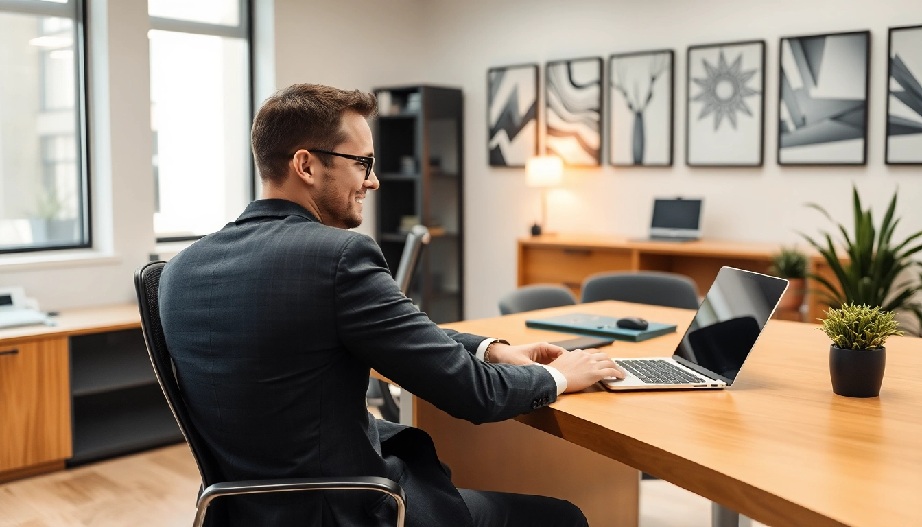Headhunter IT führt ein erfolgreiches Gespräch am modernen Arbeitsplatz.
