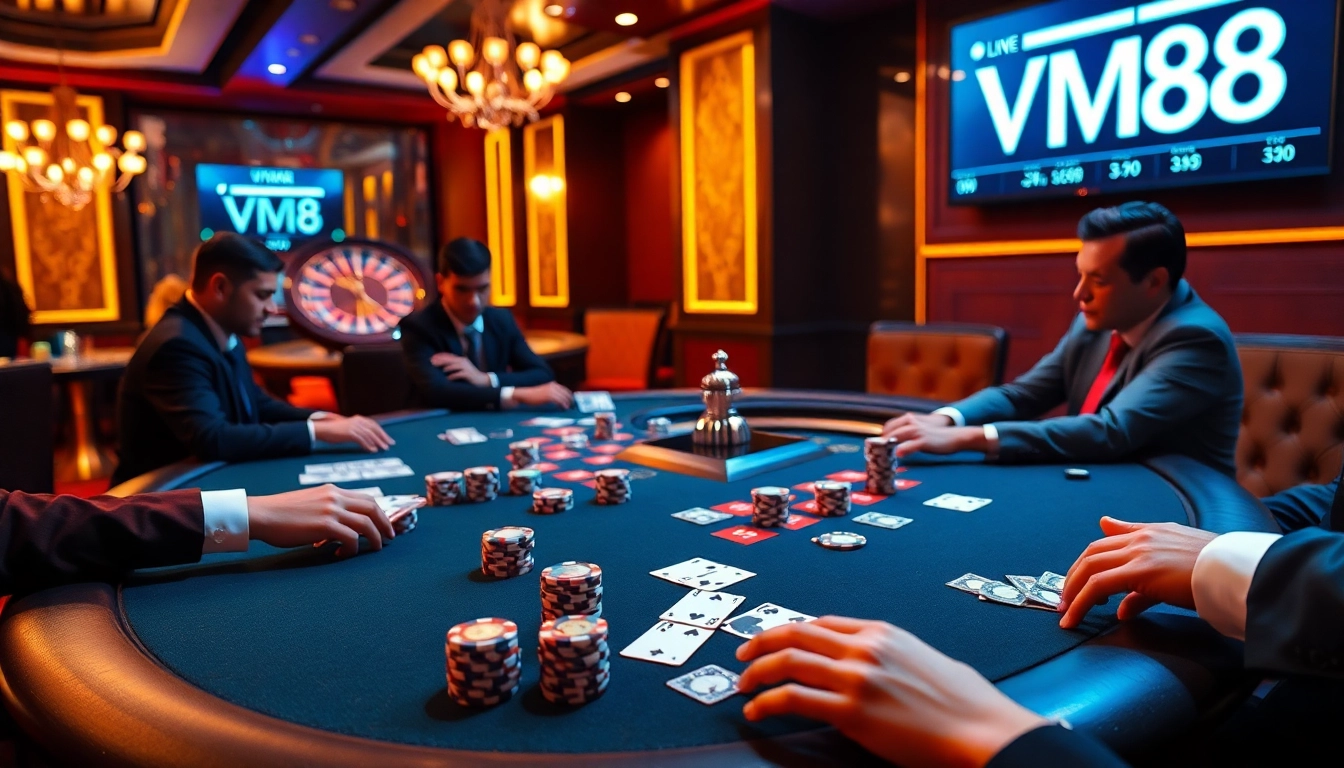 Experience the thrill of high-stakes poker at VM88, a premier online gambling destination.