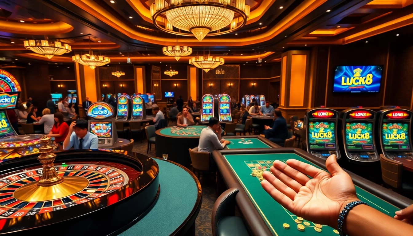 Trải nghiệm sự hồi hộp tại LUCK8 khi người chơi thắng lớn trên các bàn casino đầy sôi động.